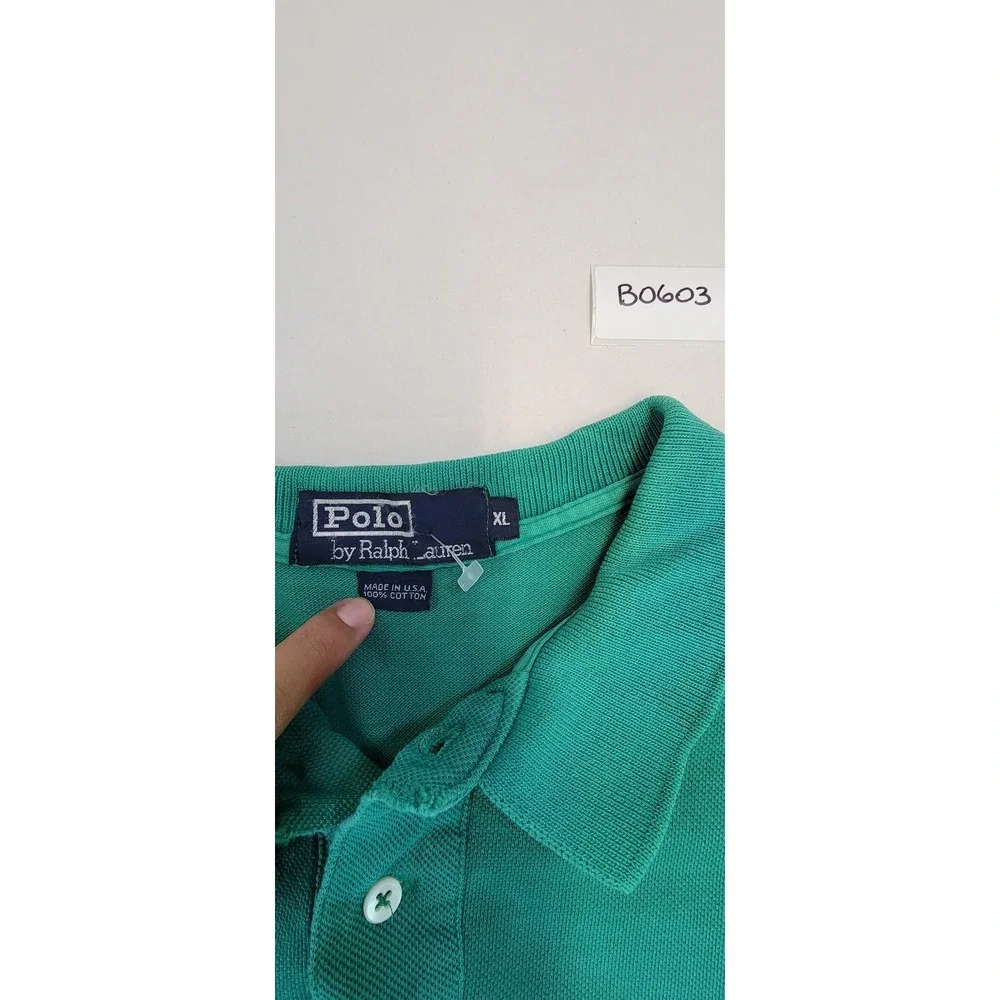 Polo Ralph Lauren Men's Green Classic‎ Fit Polo Shirt XL Made in USA